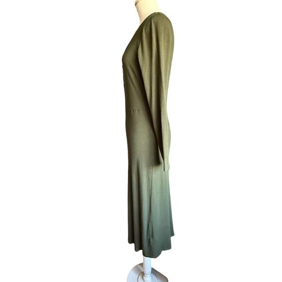 Who What Wear Green Jersey Maxi Dress Size M Button Front Casual Midi/Maxi Dress - Picture 2 of 6
